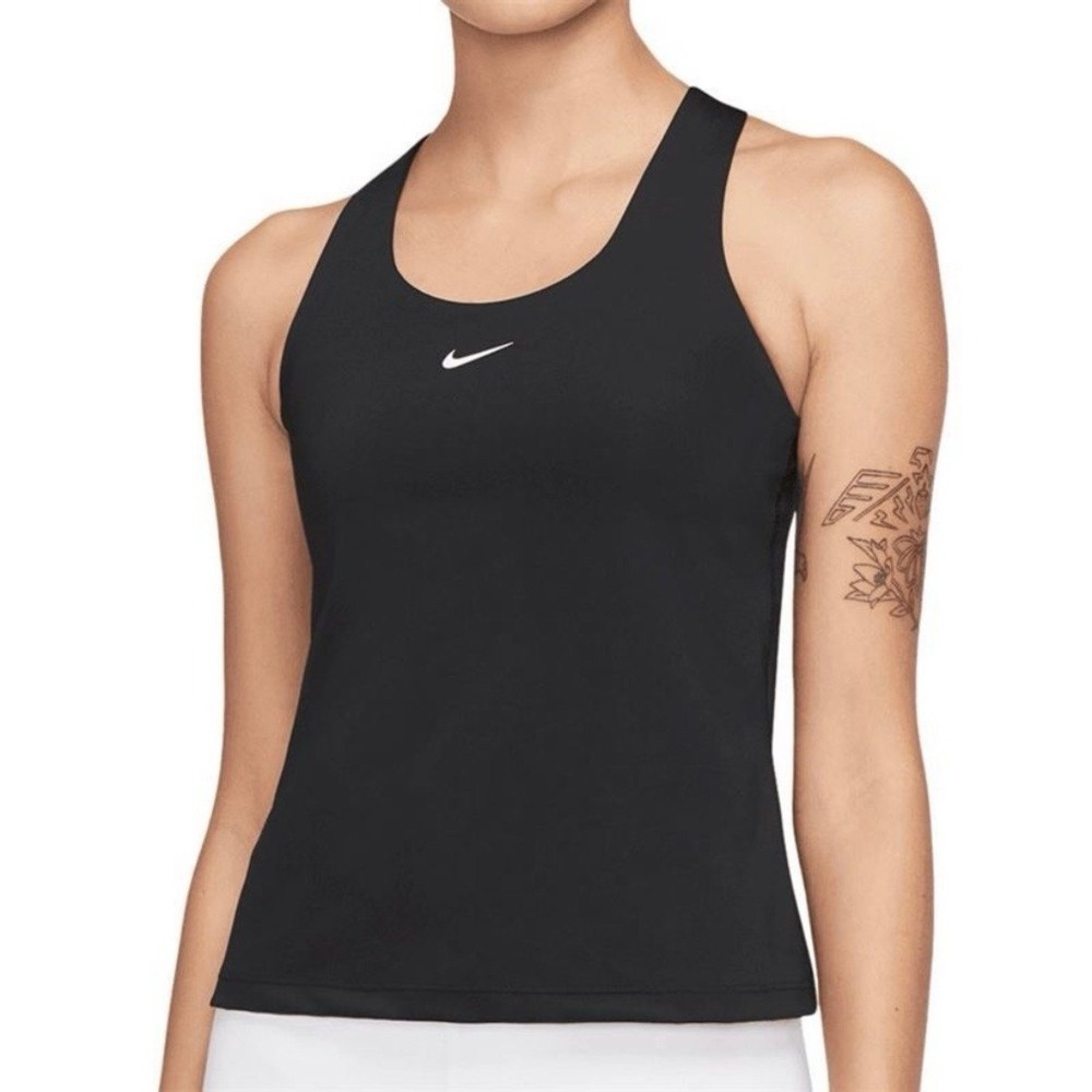 Nike Swoosh Sports Bra Tank Padded Dri-FIT in Black Women's Size S